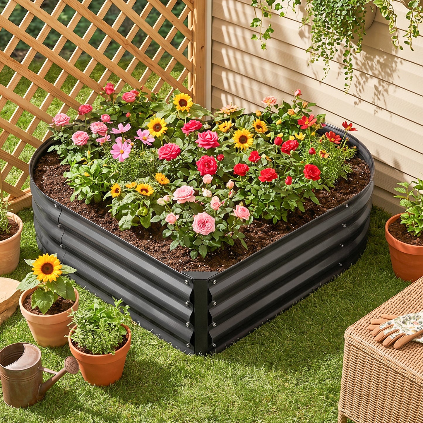 Galvanised Steel Raised Garden Bed