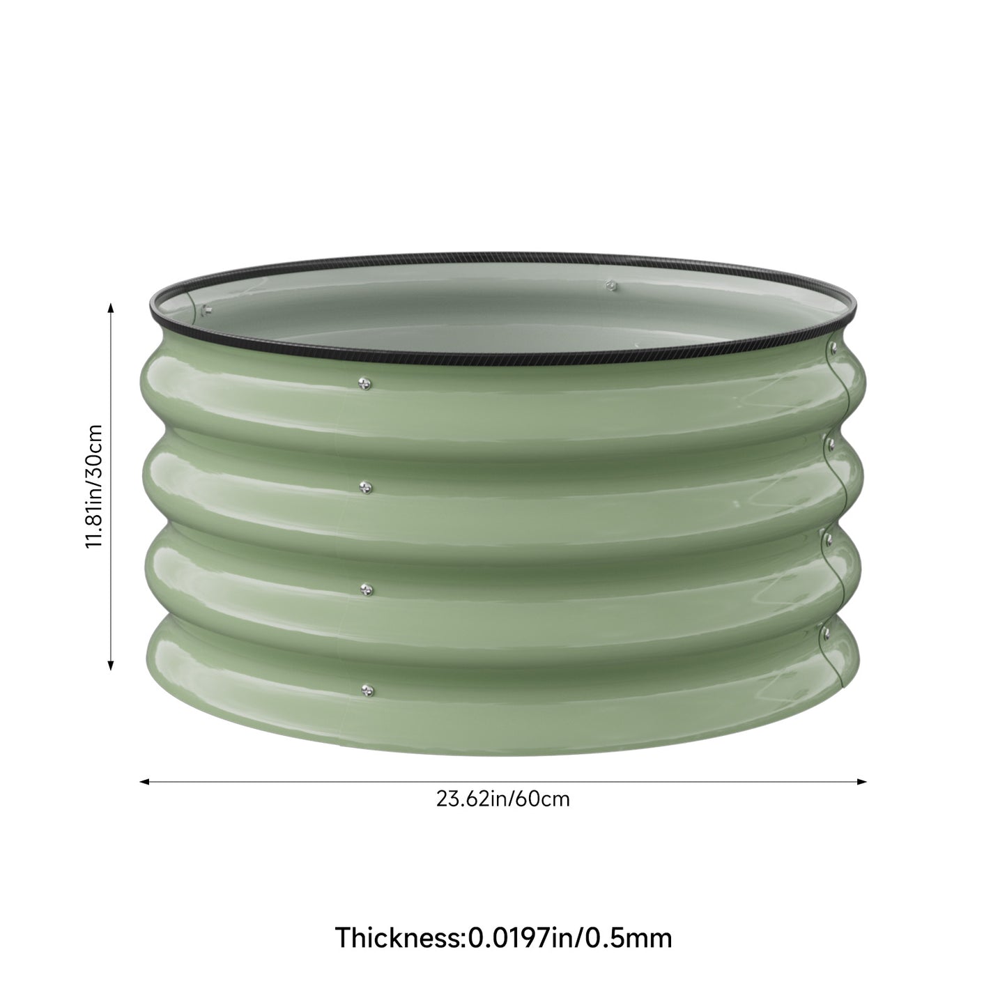 Round Metal Raised Garden Bed