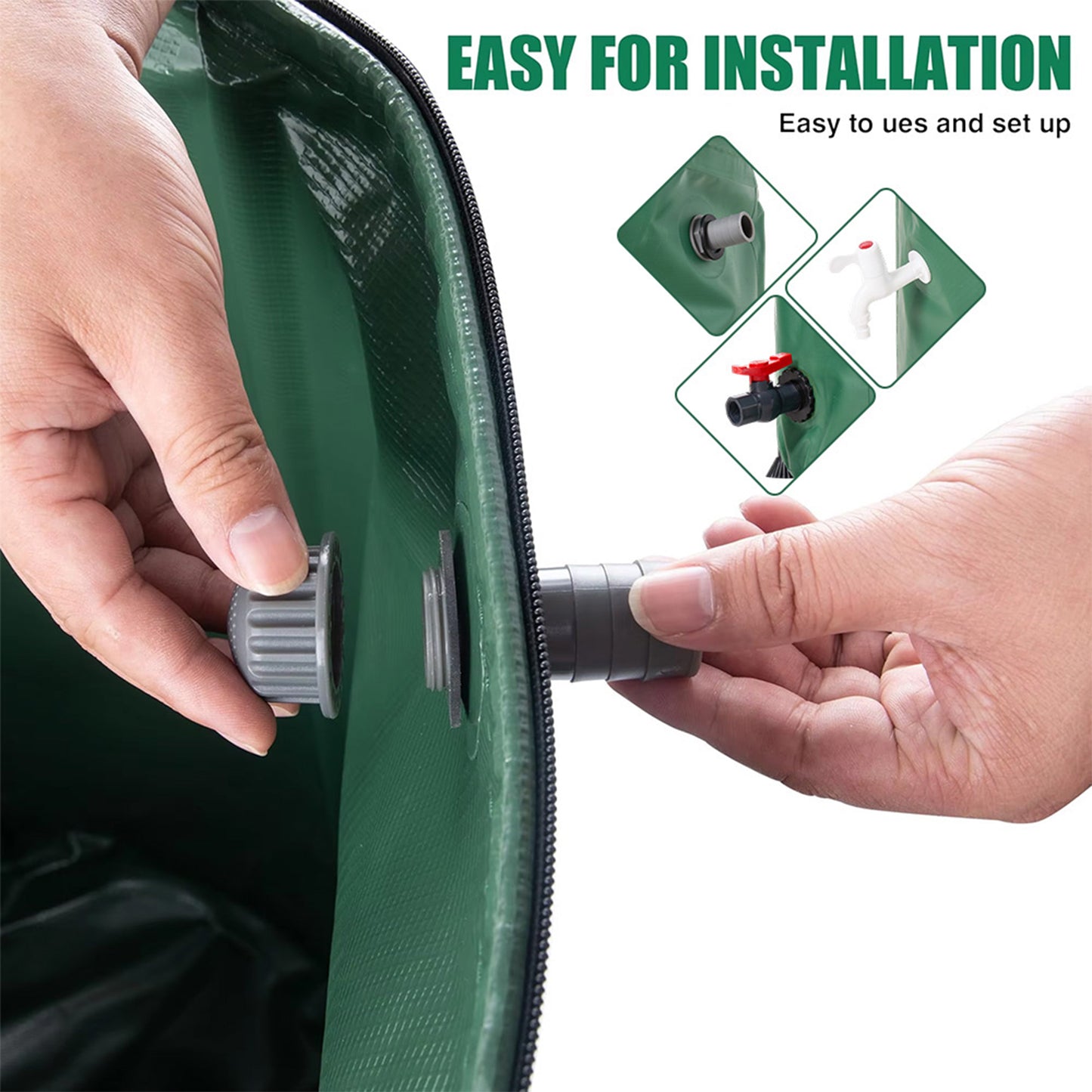 Collapsible Rain Barrel with Filter