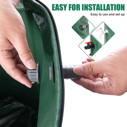 Collapsible Rain Barrel with Filter