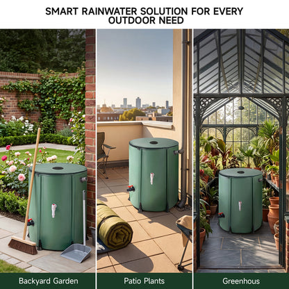 Collapsible Rain Barrel with Filter