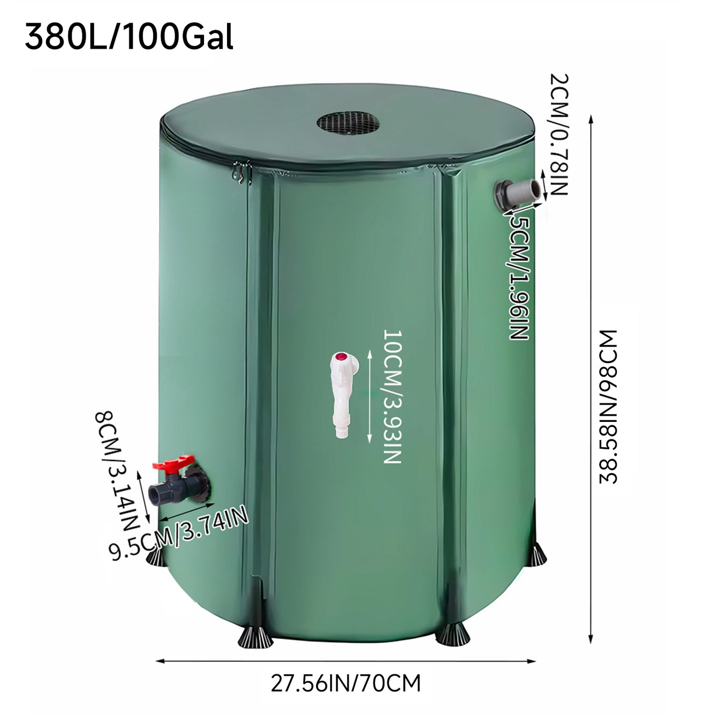 Collapsible Rain Barrel with Filter