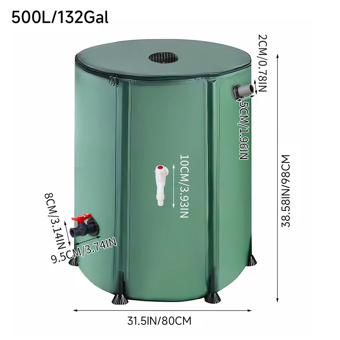 Collapsible Rain Barrel with Filter