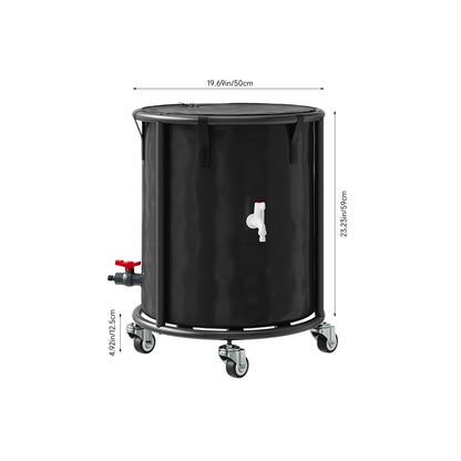 Portable Rain Barrel with Castors