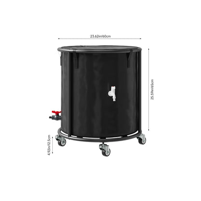 Portable Rain Barrel with Castors