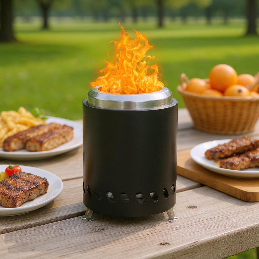 Portable Tabletop Fire Pit with Ash Grate