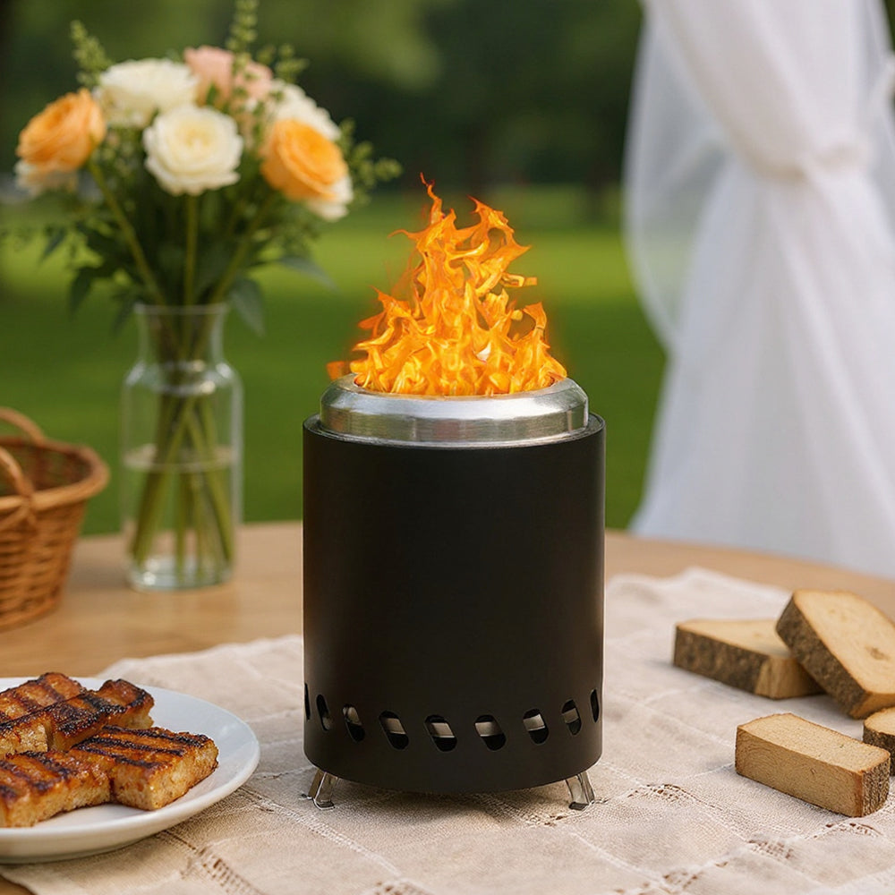 Portable Tabletop Fire Pit with Ash Grate