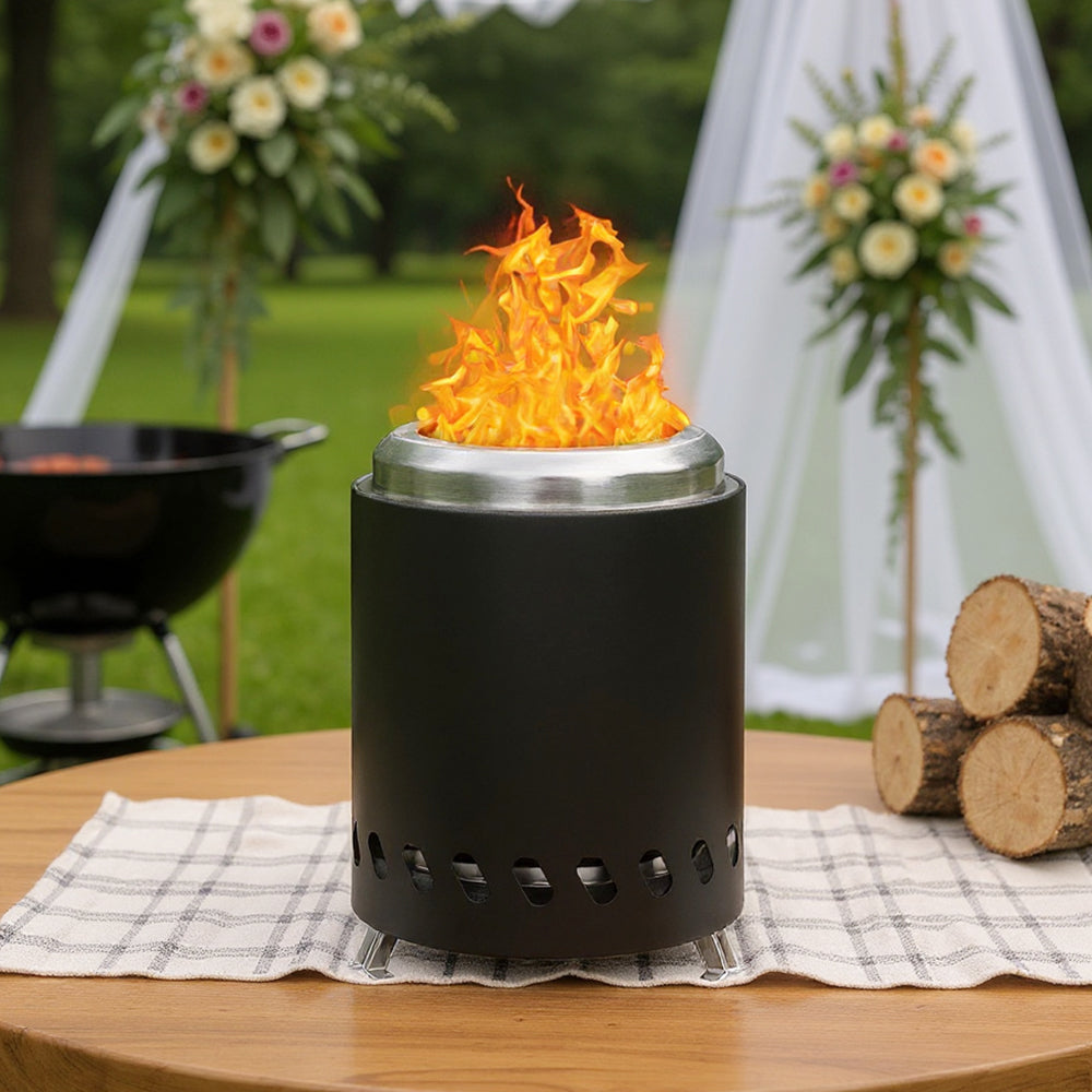 Portable Tabletop Fire Pit with Ash Grate