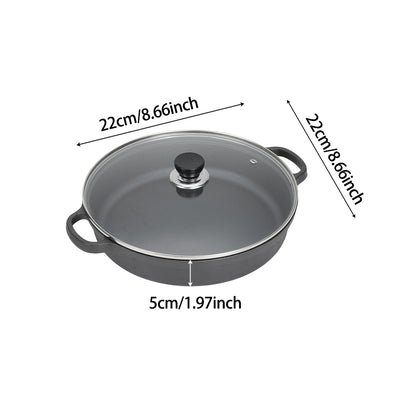 Pre-Seasoned Round Cast Iron Pot Pan Braiser with Lid