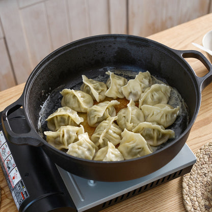 Pre-Seasoned Round Cast Iron Pot Pan Braiser with Lid