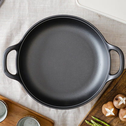 Pre-Seasoned Round Cast Iron Pot Pan Braiser with Lid