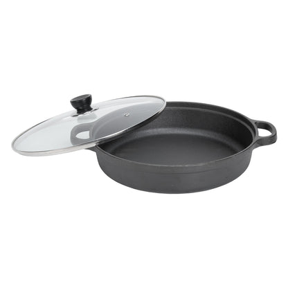 Pre-Seasoned Round Cast Iron Pot Pan Braiser with Lid