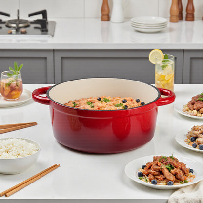 6L Enameled Cast Iron Dutch Oven Pot with Lid