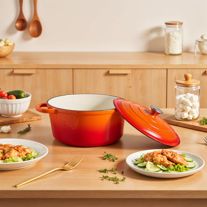 6L Enameled Cast Iron Dutch Oven Pot with Lid