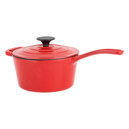 Enameled Cast Iron Saucepan with Lid