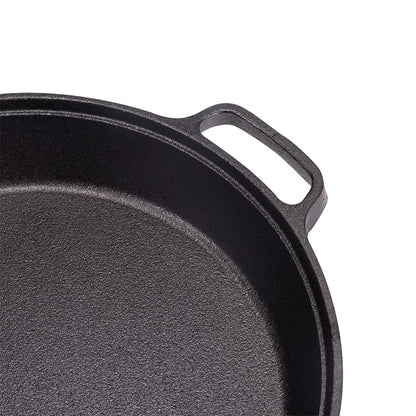 Deep Pre-Seasoned Cast Iron Skillet with Dual Handles