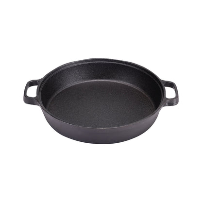 Deep Pre-Seasoned Cast Iron Skillet with Dual Handles