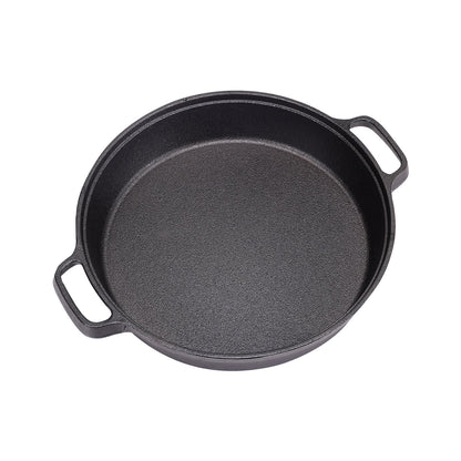 Deep Pre-Seasoned Cast Iron Skillet with Dual Handles