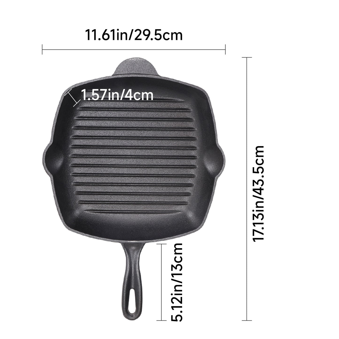 Cast Iron Frying Pan with Handles