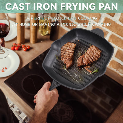 Cast Iron Frying Pan with Handles