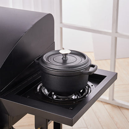 1L Pre-Seasoned Cast Iron Dutch Oven with Lid