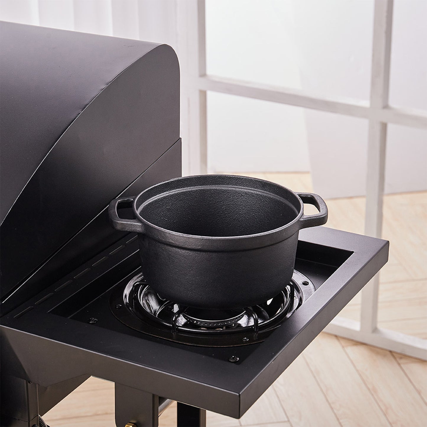 1L Pre-Seasoned Cast Iron Dutch Oven with Lid