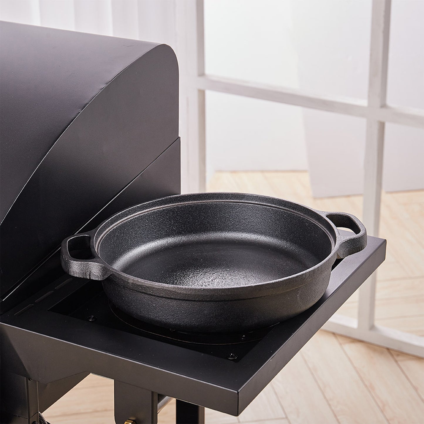 Pre-Seasoned Cast Iron Skillet with Dual Handles