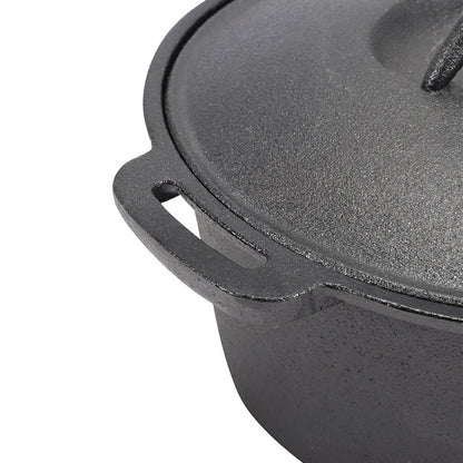 2.5L Pre-Seasoned Cast Iron Saucepan with Lid