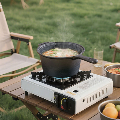2.5L Pre-Seasoned Cast Iron Saucepan with Lid