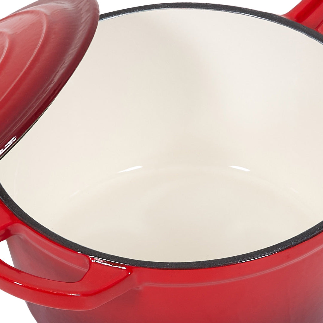 2.5L Enameled Cast Iron Saucepan with Lid