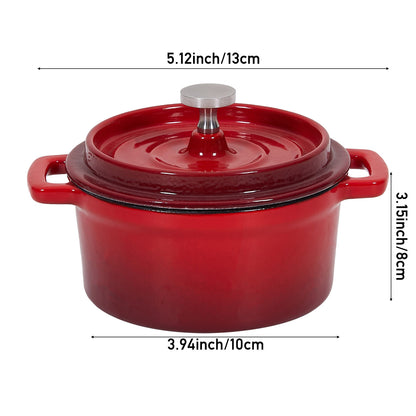 Enamelled Cast Iron Dutch Oven Pot with Lid