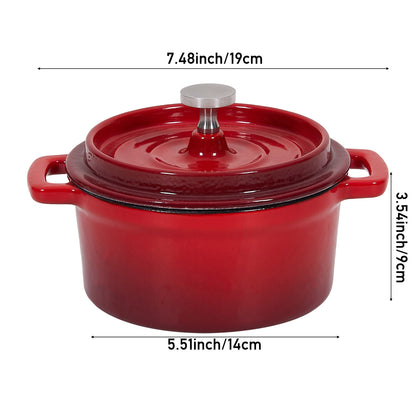 Enamelled Cast Iron Dutch Oven Pot with Lid