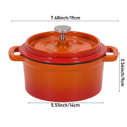 Enamelled Cast Iron Dutch Oven Pot with Lid