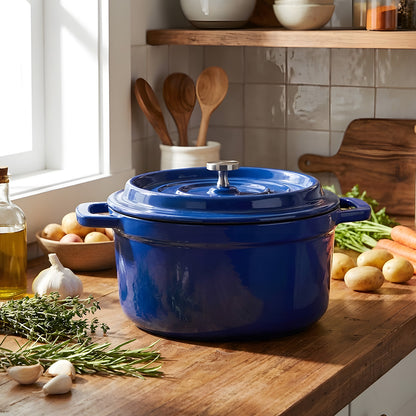 Enamelled Cast Iron Dutch Oven Pot with Lid