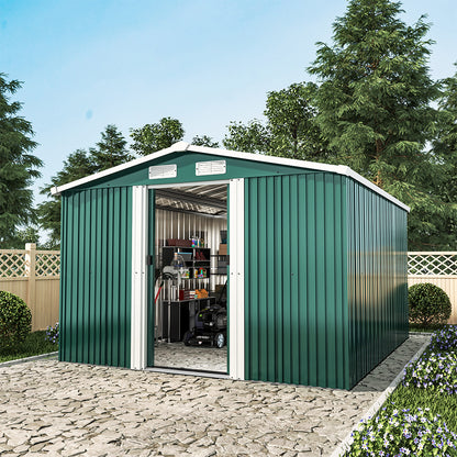 10x8FT Large Metal Garden Tool Storage Shed