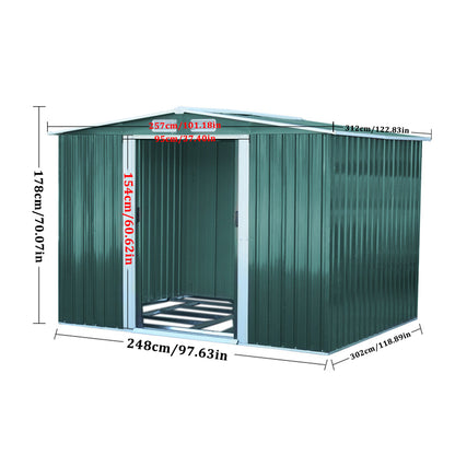 10x8FT Large Metal Garden Tool Storage Shed