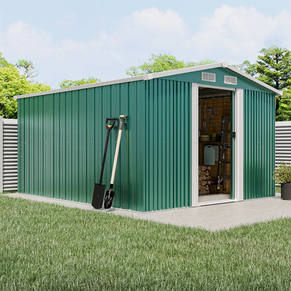 10x8FT Large Metal Garden Tool Storage Shed
