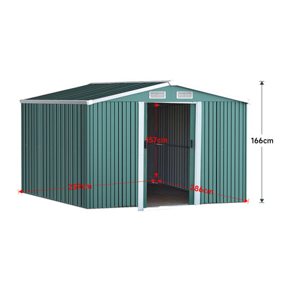 10x8FT Large Metal Garden Tool Storage Shed