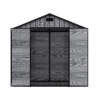 8x4ft Apex Roof Garden PP Tool Shed Outdoor Patio Storage House