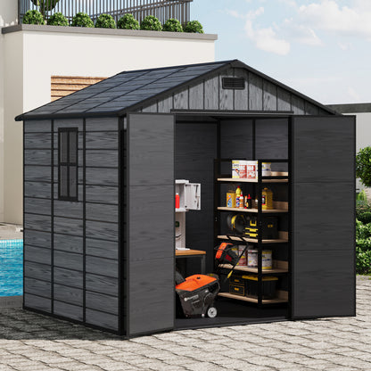 8 x 6FT Outdoor Plastic Storage Shed