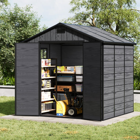 8 x 6FT Outdoor Plastic Storage Shed