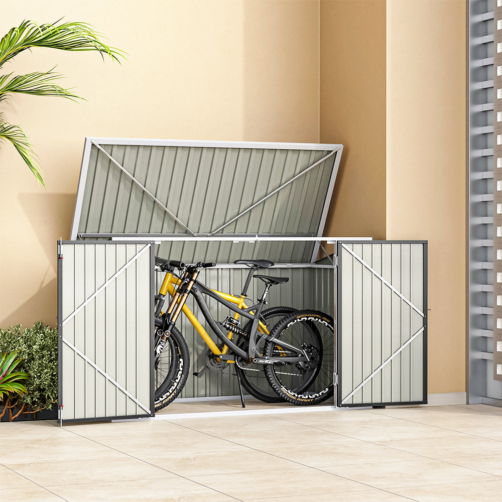 6.8x4.2ft High-quality steel bicycle shed