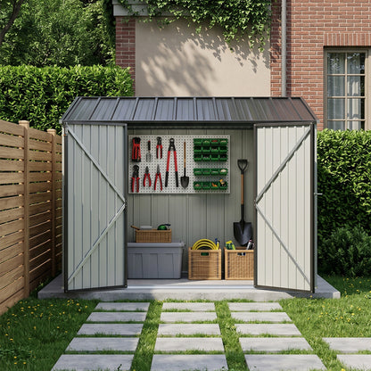 10x5 FT Pent Roof Metal Garden Tool Storage Shed
