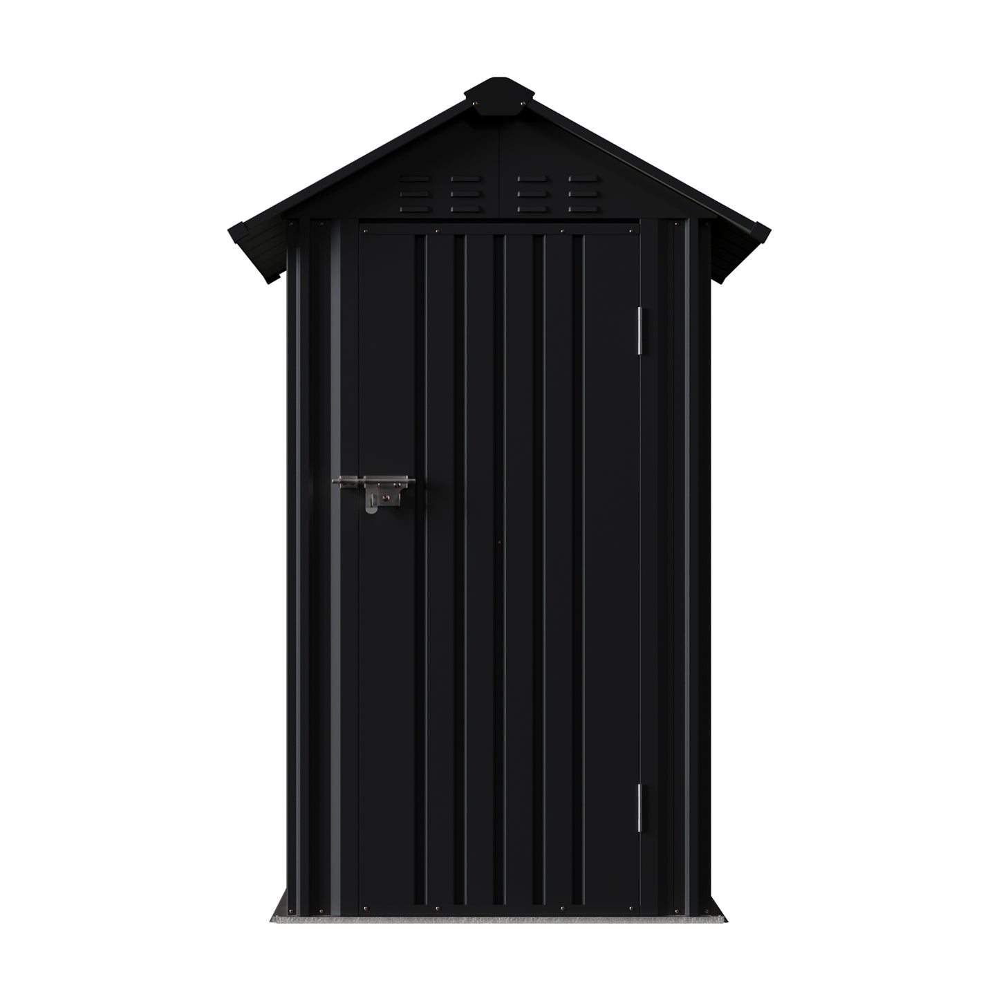 4x4 FT Metal Apex Roof Garden Tool Storage Shed