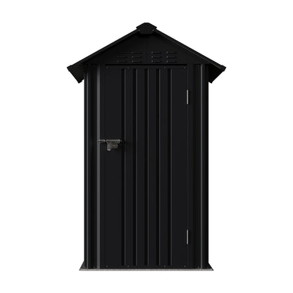 4x4 FT Metal Apex Roof Garden Tool Storage Shed