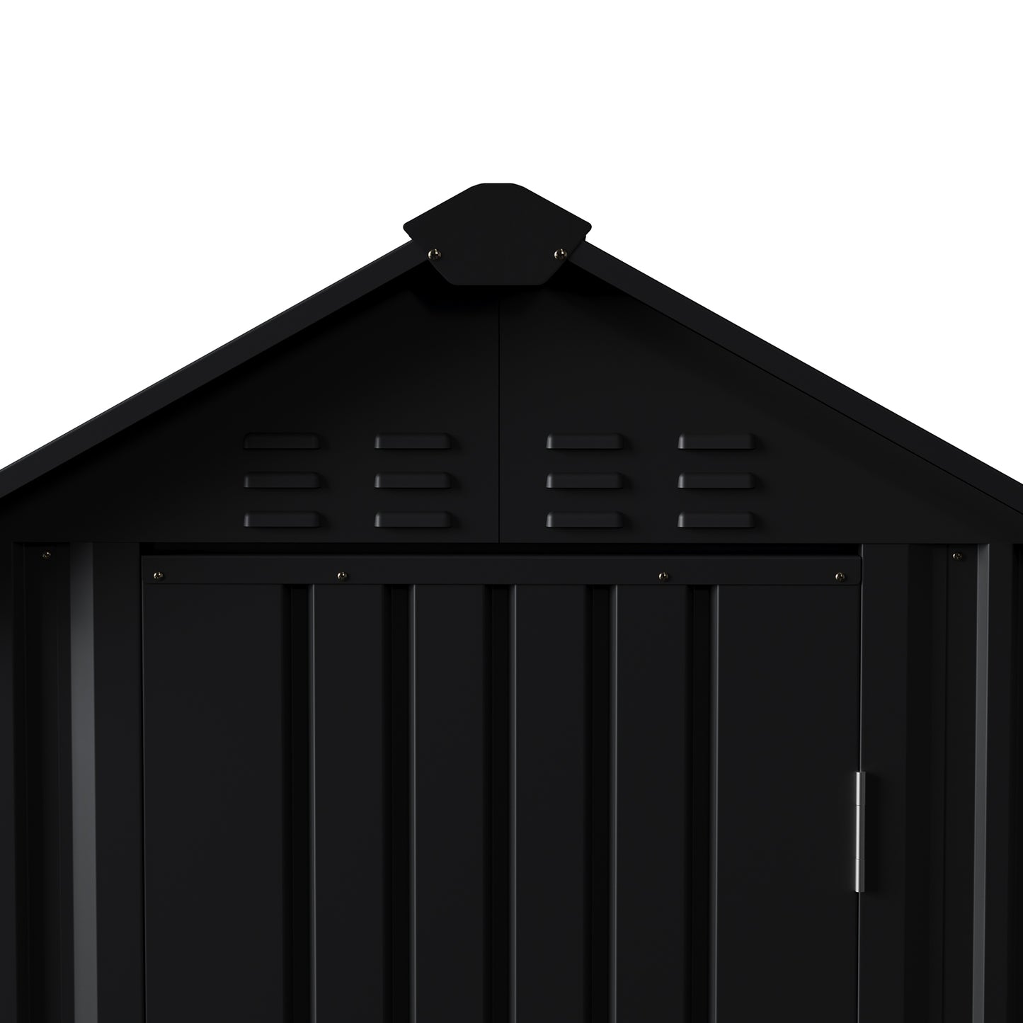 4x4 FT Metal Apex Roof Garden Tool Storage Shed