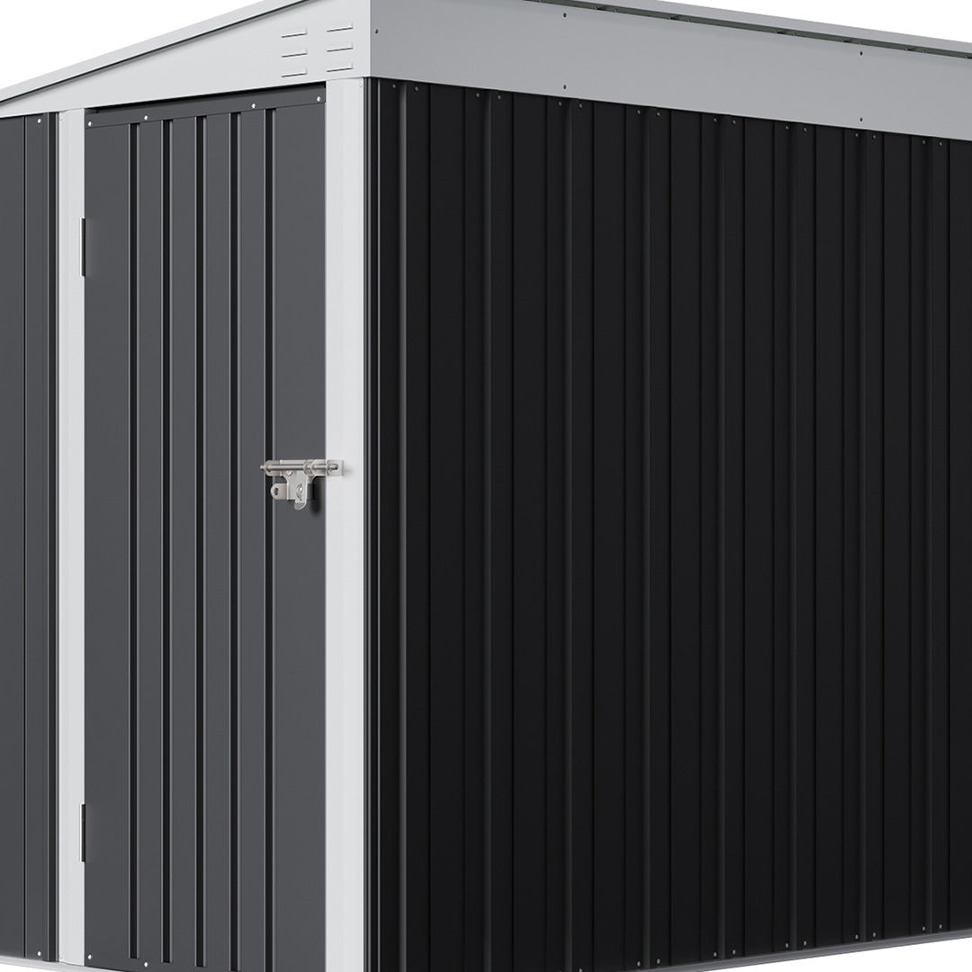 4x6 FT Metal Pent Roof Garden Tool Storage Shed