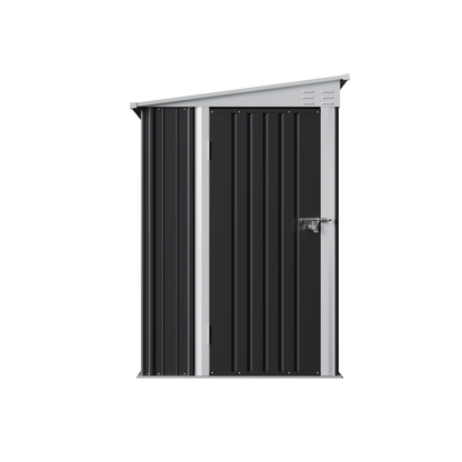 4x6 FT Metal Pent Roof Garden Tool Storage Shed