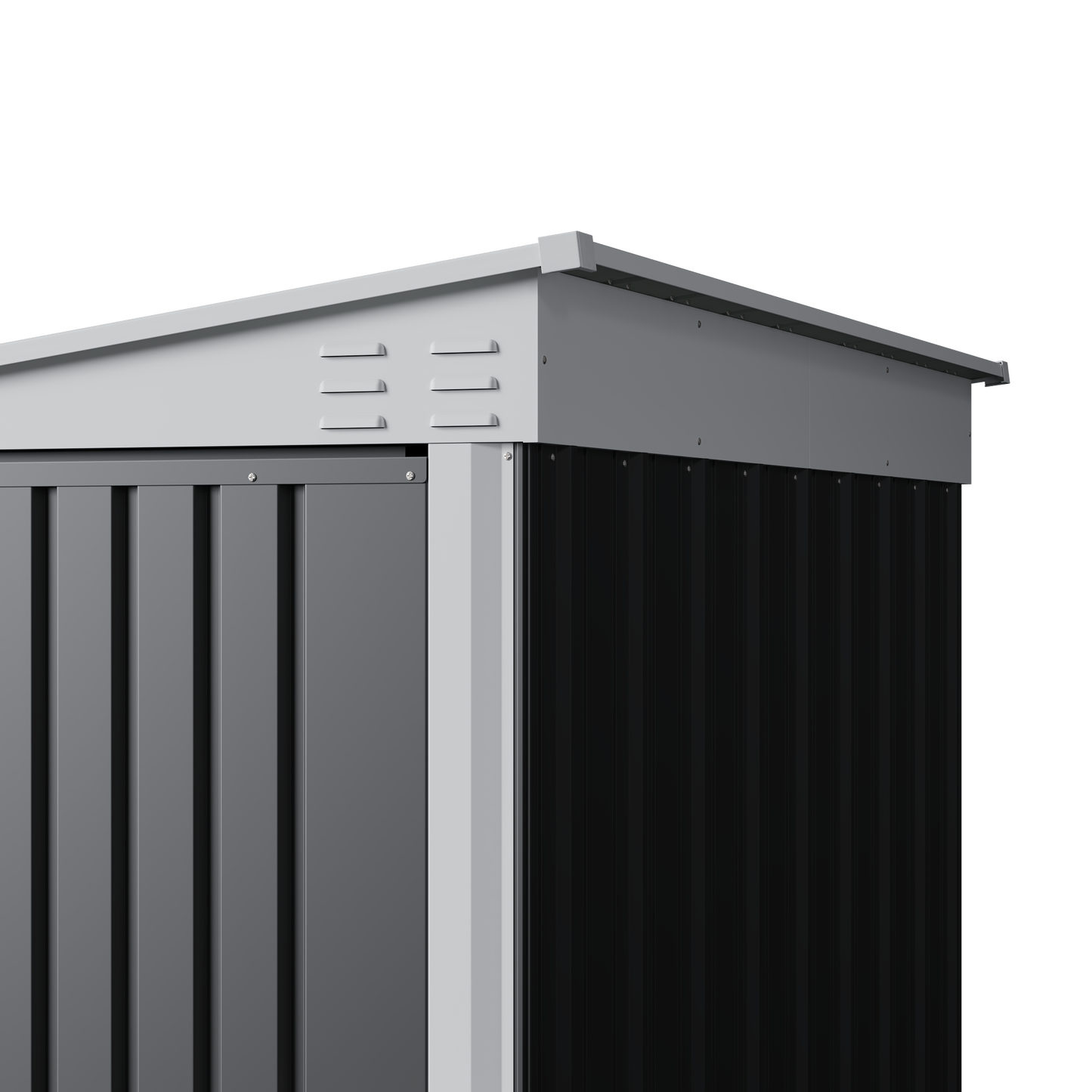 4x6 FT Metal Pent Roof Garden Tool Storage Shed
