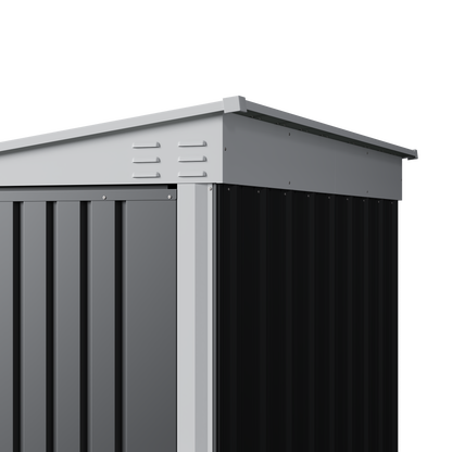 4x6 FT Metal Pent Roof Garden Tool Storage Shed